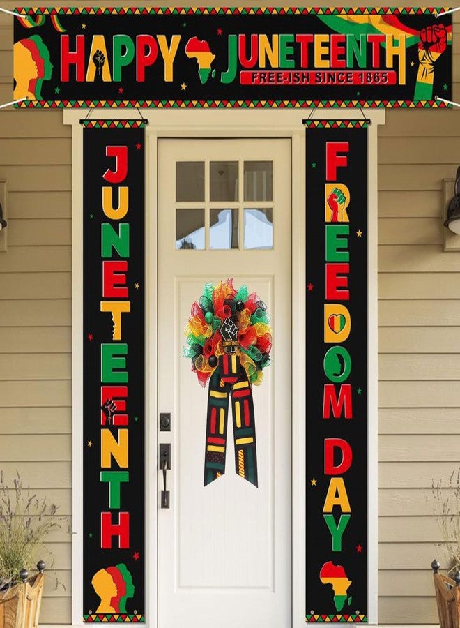 Blinket Black History Wreath Sash for Front Door - 1PC African Kente Print Wreath Sash Colorful Satin Sash Ribbon - Black Heritage Kwanzaa Decoration for Indoor Outdoor Doorway Wall Display - Image 3
